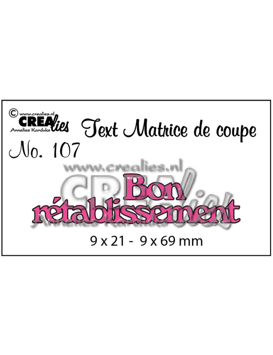 Die texte "Bon rétablissement"