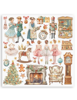 Pochette de 10 feuilles recto verso Stamperia Nutcracker