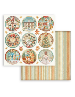 Pochette de 10 feuilles recto verso Stamperia Nutcracker