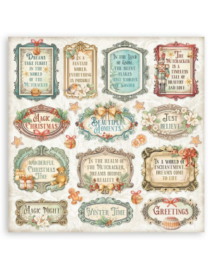 Pochette de 10 feuilles recto verso Stamperia Nutcracker