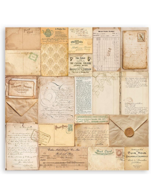 Pochette de 22 feuilles recto Stamperia Golden Harmony