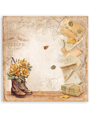 Pochette de 22 feuilles recto Stamperia Golden Harmony