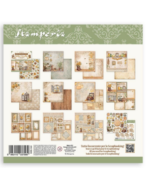 Pochette de 10 feuilles recto verso Stamperia Golden Harmony