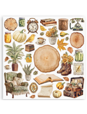 Pochette de 10 feuilles recto verso Stamperia Golden Harmony