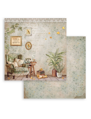 Pochette de 10 feuilles recto verso Stamperia Golden Harmony