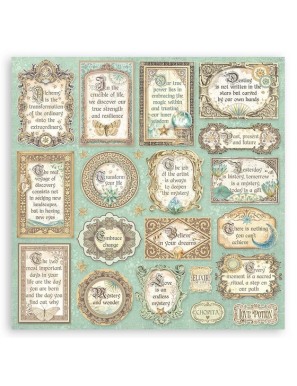 Pochette de 10 feuilles recto verso Stamperia Fortune