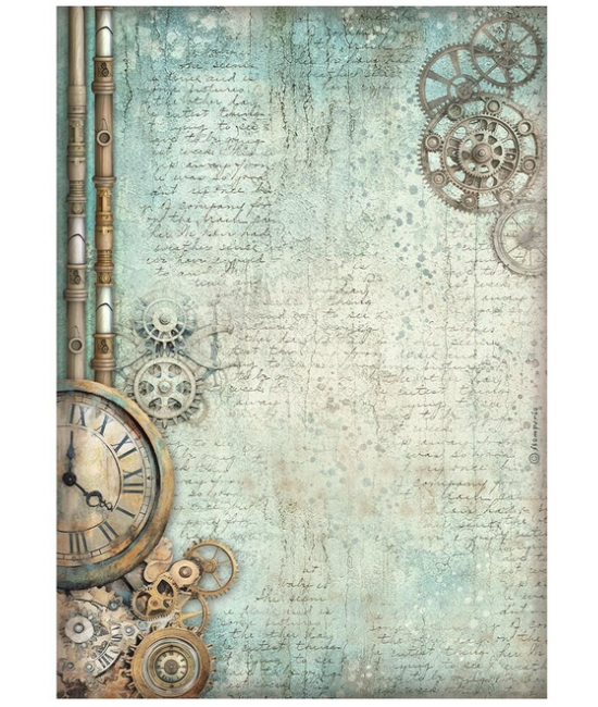Papier de riz A4 master of magic paper clock Stamperia