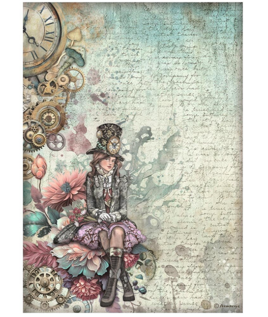 Papier de riz A4 master of magic paper lady Stamperia