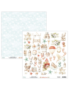 Pochette de 12 feuilles recto verso Mintay Lullaby Lane