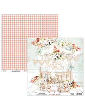 Pochette de 12 feuilles recto verso Mintay Lullaby Lane