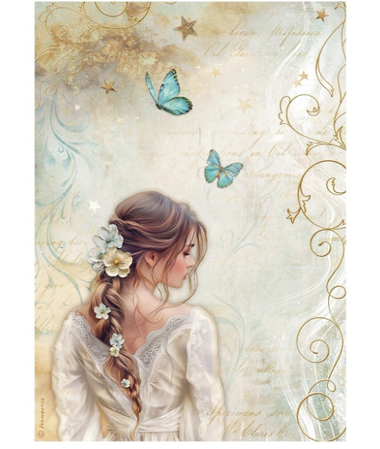 Papier de riz A4 Masquerade Lady Butterfly Stamperia