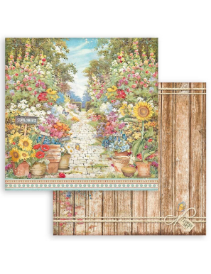 Pochette de 10 feuilles recto verso Stamperia Sunflower