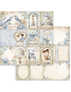 Pochette de 10 feuilles recto verso Stamperia Timeless