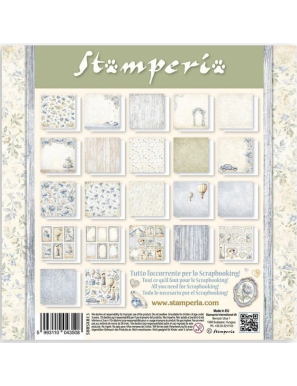 Pochette de 22 feuilles recto Stamperia Timeless