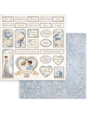 Pochette de 22 feuilles recto Stamperia Timeless