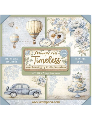 Pochette de 22 feuilles recto Stamperia Timeless