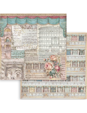 Pochette de 10 feuilles recto verso Stamperia Venice city of art