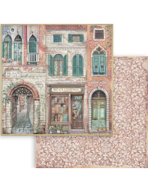 Pochette de 10 feuilles recto verso Stamperia Venice city of art