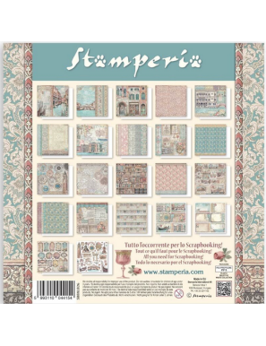 Pochette de 22 feuilles recto Stamperia Venice