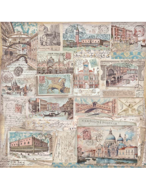 Pochette de 22 feuilles recto Stamperia Venice