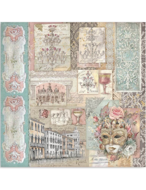 Pochette de 22 feuilles recto Stamperia Venice