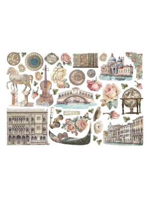 Set Ephemera Stamperia Venice city of art STAMPERIA