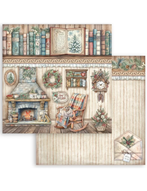 Pochette de 10 feuilles recto verso Stamperia The Owl's House