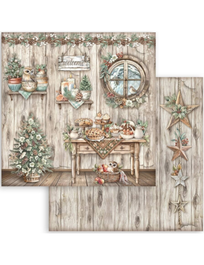 Pochette de 10 feuilles recto verso Stamperia The Owl's House