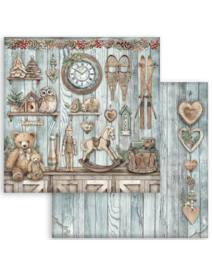 Pochette de 10 feuilles recto verso Stamperia The Owl's House