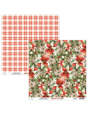 Pochette de 13 feuilles recto verso Holly Jolly MINTAY