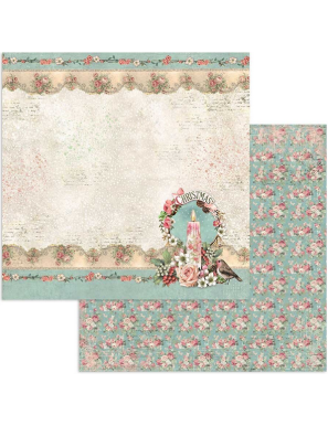 Pochette de 10 feuilles recto verso Stamperia Pink Christmas
