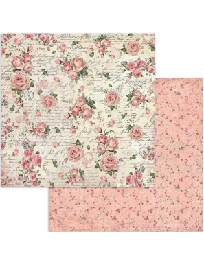 Pochette de 10 feuilles recto verso Stamperia Pink Christmas