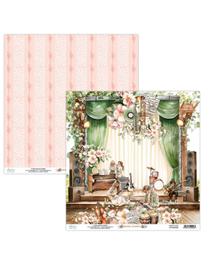 Pochette de 13 feuilles recto verso Music garden MINTAY