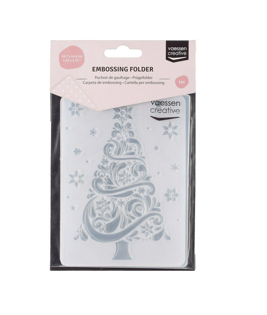Classeur de gaufrage Sapin Vaessen Creative – Embossing folder pour scrapbooking, cartes & DIY