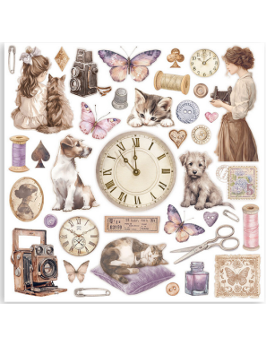 Pochette de 10 feuilles recto verso Stamperia Quiet Days