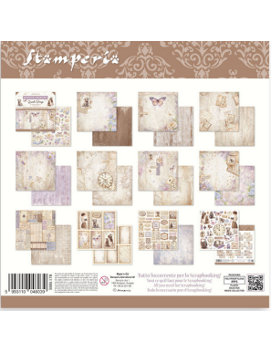 Pochette de 10 feuilles recto verso Stamperia Quiet Days