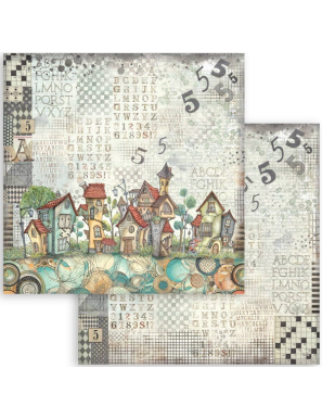 Pochette de 10 feuilles recto verso Stamperia Furry Friends