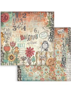 Pochette de 10 feuilles recto verso Stamperia Furry Friends