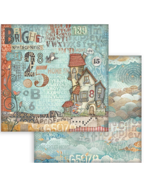 Pochette de 10 feuilles recto verso Stamperia Furry Friends