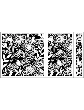 Pochoir Delicate Dragonflies - Creative expression