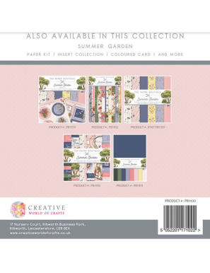 Pochette de 36 feuilles 20,5cm x 20,5cm Summer Garden