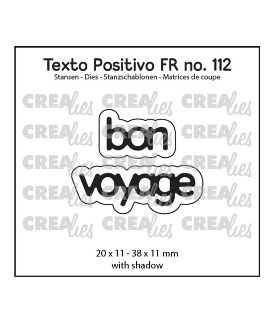 Die texte Bon Voyage CREALIES – Matrice de découpe scrapbooking voyage