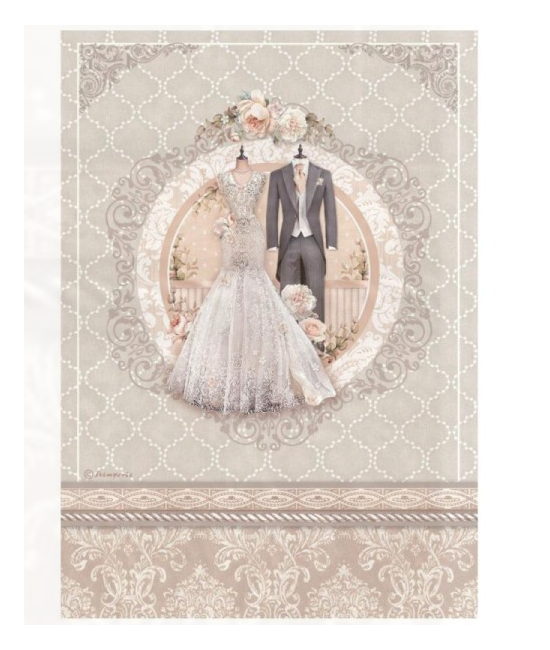 Papier de riz A4 You and Me wedding Dress Stamperia