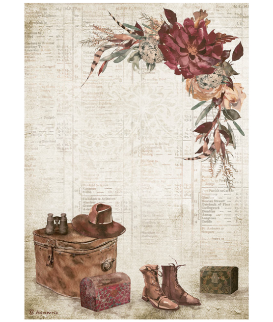 Papier de riz A4 Our way country elements Stamperia
