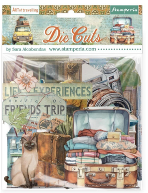 Die cuts Stamperia Art of travelling STAMPERIA