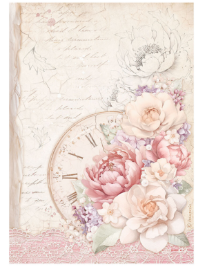 Set de 6 papiers de riz assortis A4 Romance forever Stamperia
