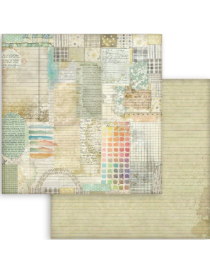 Pochette de 10 feuilles recto verso Stamperia Daisy art maxi backgrounds