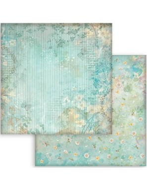 Pochette de 10 feuilles recto verso Stamperia Daisy art maxi backgrounds
