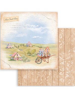 Pochette de 10 feuilles recto verso Welcome Home Stamperia