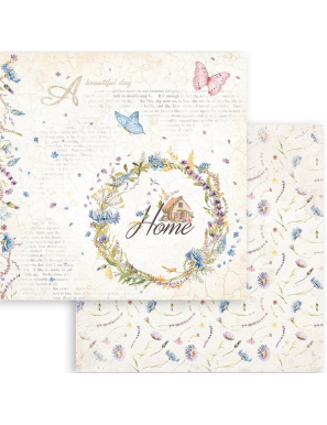 Pochette de 10 feuilles recto verso Welcome Home Stamperia